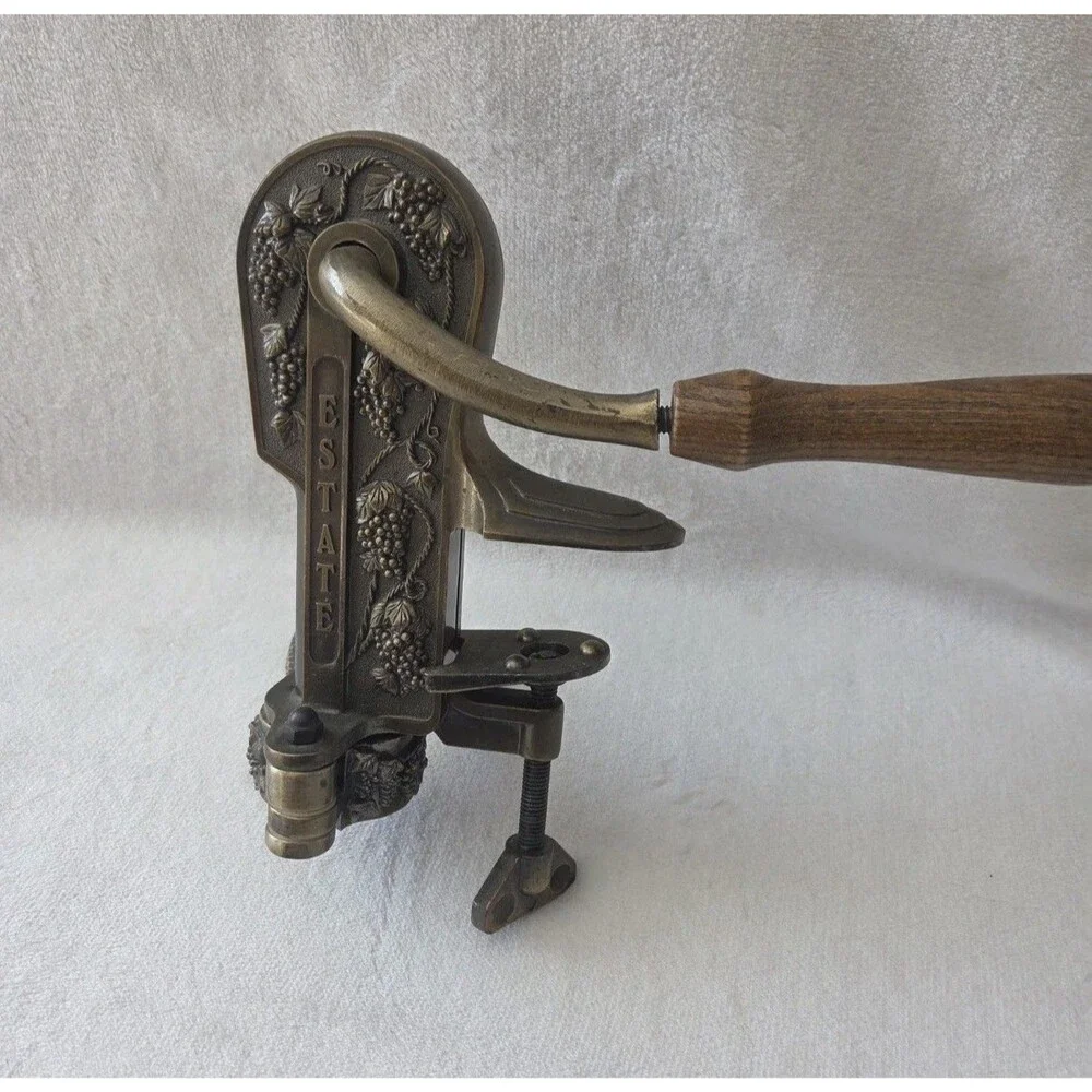 Vintage Rogar Estate Counter Mount Table Top Corkscrew Wine Bottle Opener Bar